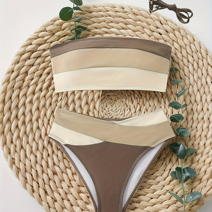 Bikini da donna a blocchi di colore