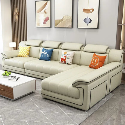 European Glamour Living Room Sofas Filler Individual L Shape Lounge Sofa Modular Nordic Lazy Divani Da Soggiorno Home Furniture