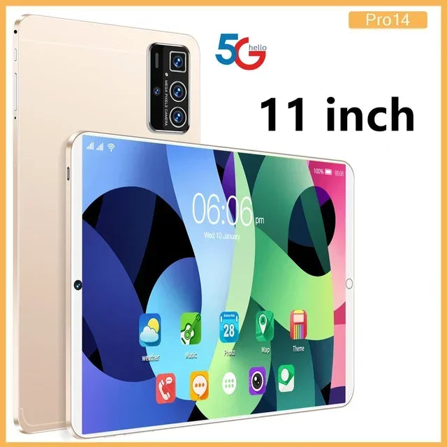 2024Global Edition New 14Pro and Tab14 11-inch Tablet Android13 16GB/512GB Dual SIM Dual Standby  WPS GPS Bluetooth5.0 5G Tablet