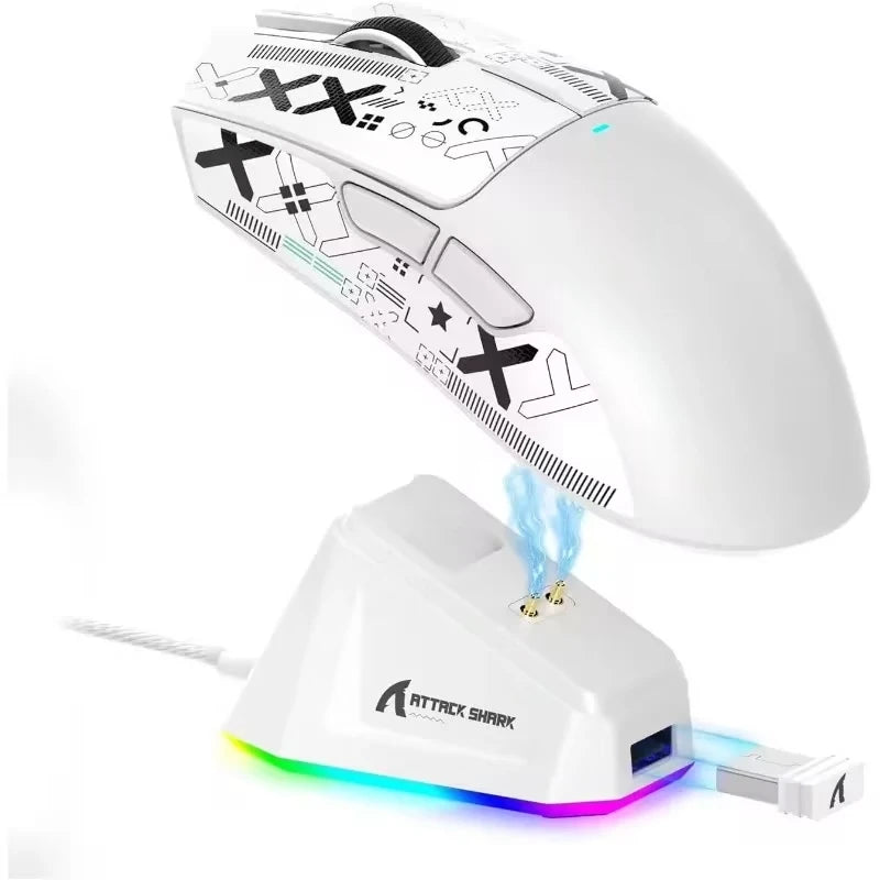 ATTACK SHARK X11 Three-mode Wireless Lightweight Gaming Mouse, Sensor PAW3311 RGB Charging Dock Computer Mouse Gamer Accessories