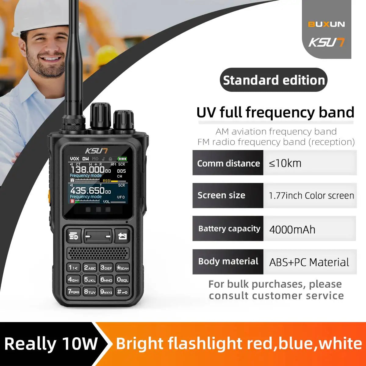 Wireless Programming Walkie Talkie Long Range 10W Powerful Professional Transceiver Ham Radio Stations Air Band Phone APP