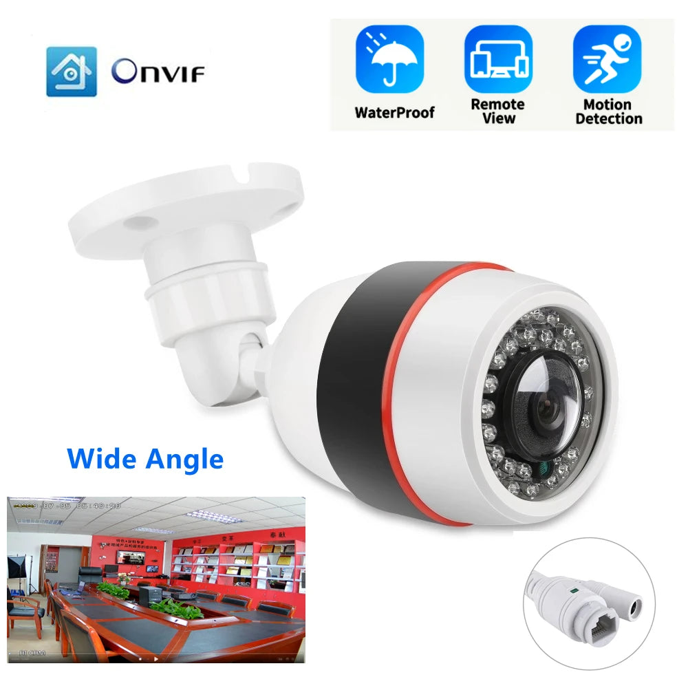 8.0Megapixel IP Camera Waterproof Home Street Security Wide Angle Fisheye Bullet IP Wired Network CCTV POE ONVIF Camera