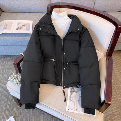 New Autumn Winter Short Wadded Jacket Women