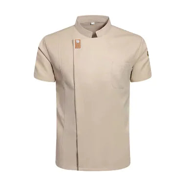 Black Chef Jacket Short Sleeve Kitchen Uniform