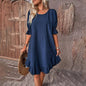 Summer Fashion Ruffle Short-Sleeve Dress