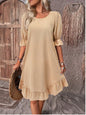 Summer Fashion Ruffle Short-Sleeve Dress