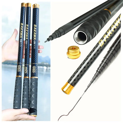 MINI ROD 45CM Ultra-short high Carbon Telescopic carp fishing rod Ultralight 1.8m 3.6m 4.5m 5.4m 6.3m 7.2m Travel fishing gear