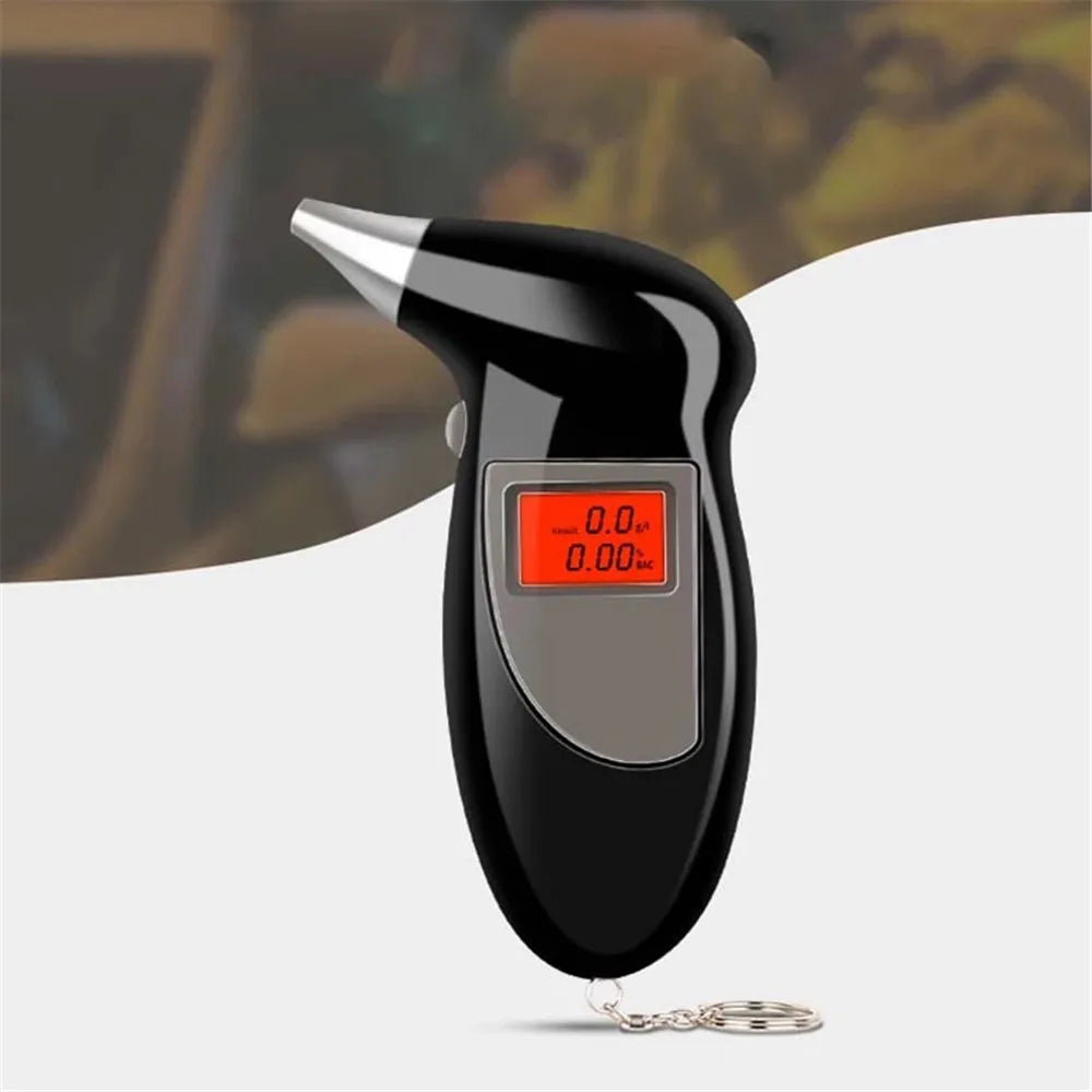 Professional Alcohol Breath Tester Breathalyzer Analyzer Detector Test Keychain Breathalizer Breathalyser Device LCD Screen