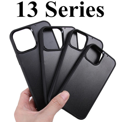 5pcs Slim 2D Heat Transfer Sublimation Case For iphone 16 Pro Max 15 14 Plus 13 Mini 12 11 Hard Blank Groove Cover Black