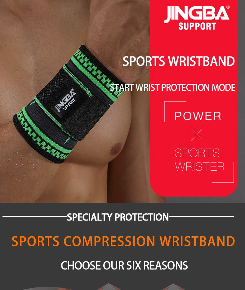 JINGBA SUPPORT New Nylon Wristband Support Fitness Bandage Wrist Support Protective gear wrist band men Tennis Badminton Brace