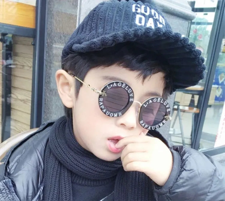 New Fashion Small Round Kids Sunglasses Brand Designer Bee Children Sunglasses Boys Girls Baby Outdoors Goggle Shades Eyewear