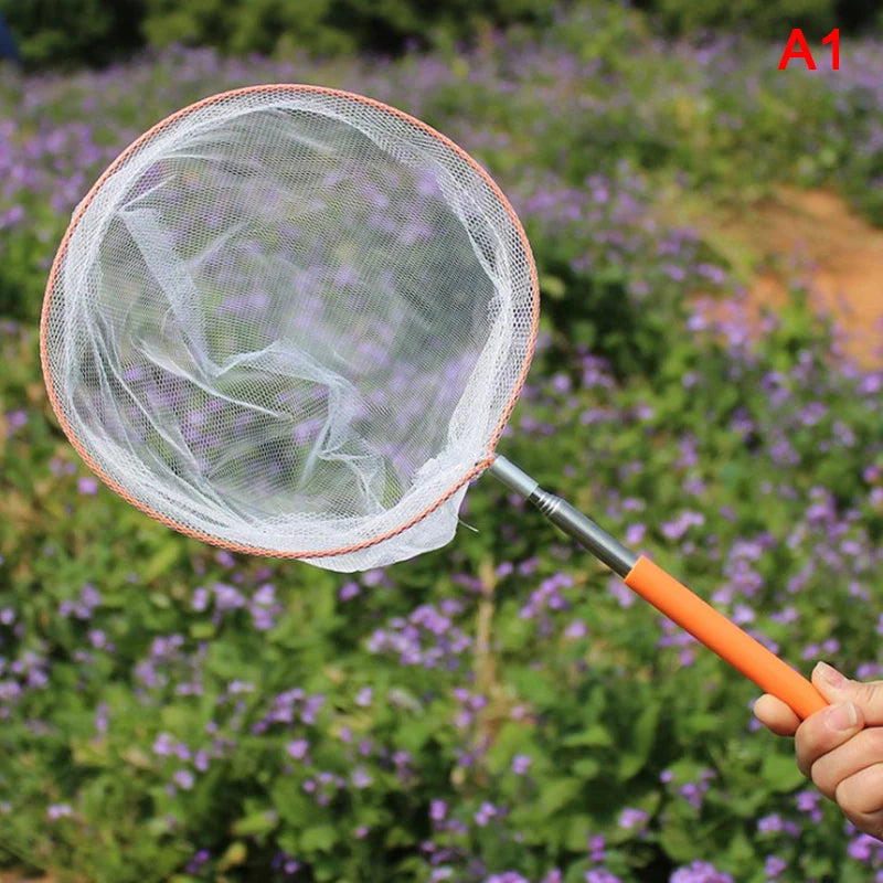 1PC Colorful Kids Anti Slip Grip Perfect Telescopic Butterfly Net Extendable 34 Inches for Catching Bugs Insect Fishing Toys NEW