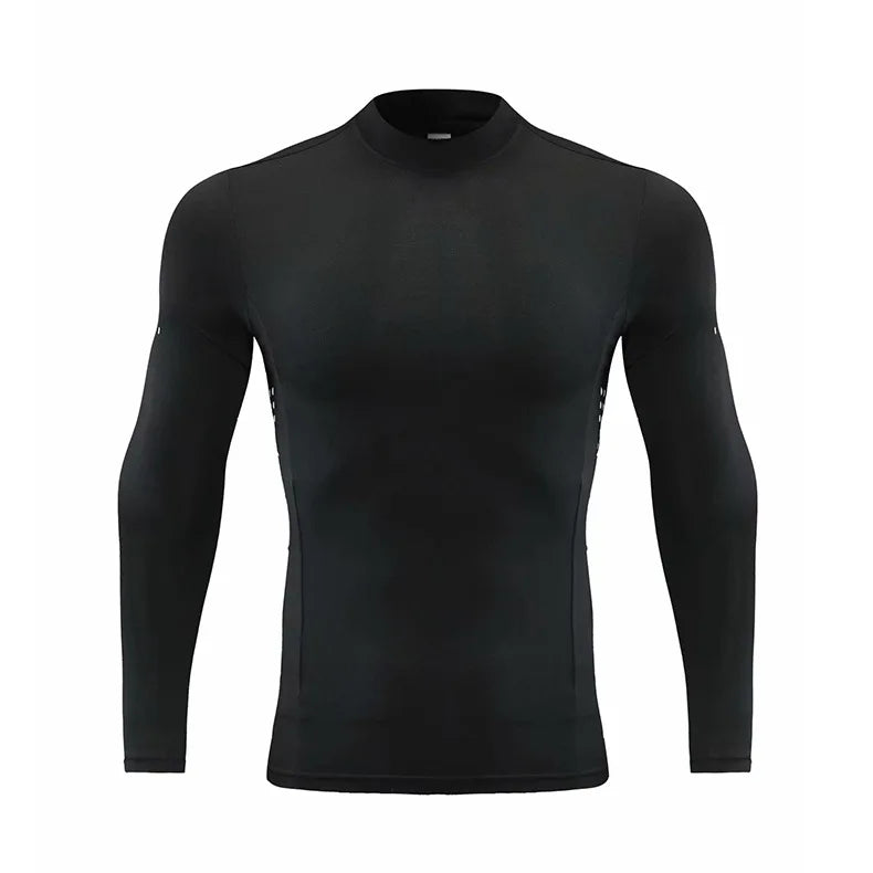 Compression Shirts Men's Fitness Workout Long Sleeve T-shirt Gym Training Tops Muscle Tees