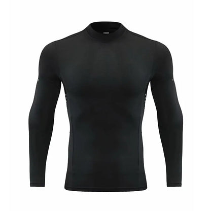 Compression Shirts Men's Fitness Workout Long Sleeve T-shirt Gym Training Tops Muscle Tees