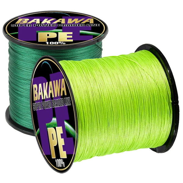 BAKAWA Pesca Pesca a mosca lenza 4 fili 300M 100M PE