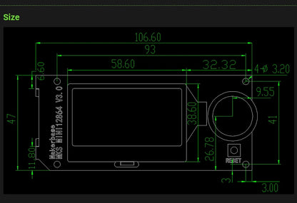 Makerbase MKS MINI12864 V3 Insert SD Card Front LCD Smart Display Screen 3D Printer Parts MKS SKR VORON mini 12864