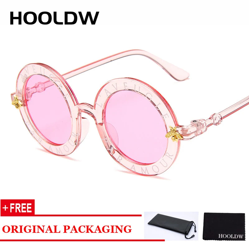 New Fashion Small Round Kids Sunglasses Brand Designer Bee Children Sunglasses Boys Girls Baby Outdoors Goggle Shades Eyewear