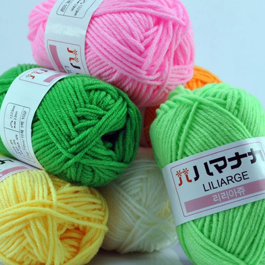 Milk Sweet Soft Cotton Baby Knitting Wool Yarn Thick Yarn Fiber Velvet Yarn Hand Knitting Wool Crochet Yarn for DIY Sweater 