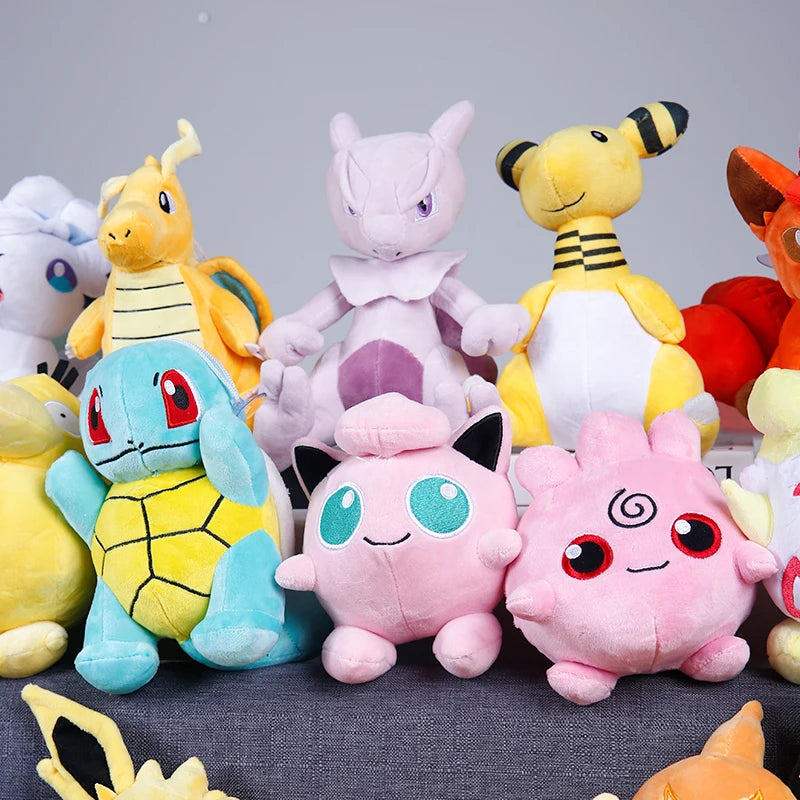 Pikachu Pokemon Anime Charmander Plush Toy Squirtle Bulbasaur Jigglypuff Lapras Eevee Peluche Christmas Gift For Kids