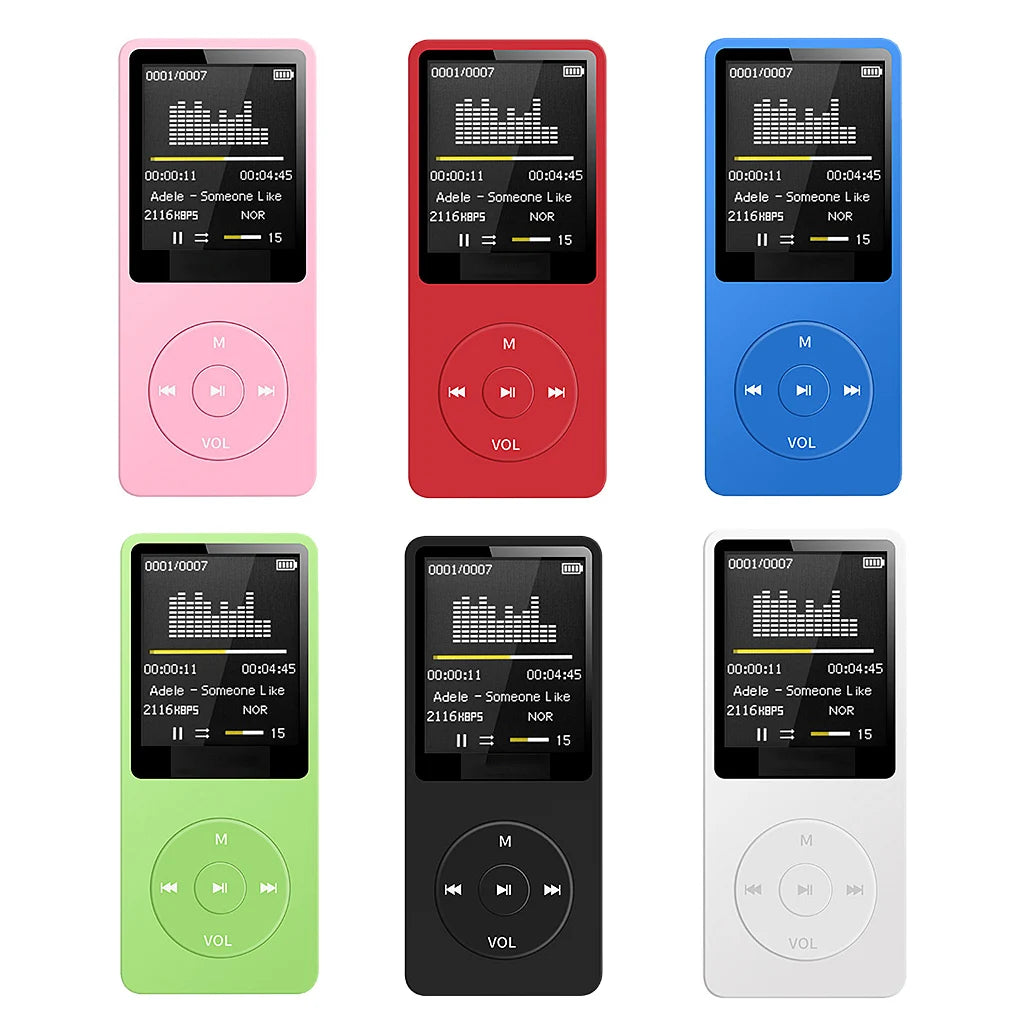 MP3 Player USB Charging Record Digital Display Screen Media Lossless Portable Pocket Sports Running Walking Music Play