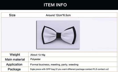 HUISHI Black Bow Tie Male Solid Color Marriage Bow ties For Men Candy Color Butterfly Cravat Two Tone Bowtie Butterflies