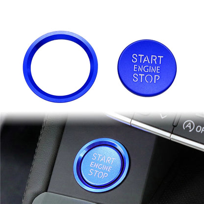 Set Car Engine Start Stop Button Cover Decor Ring for Audi A4 S4 A5 S5 A6 S6 A7 S7 A8 S8 Q5 Q7 Car Styling Sticker Accessories