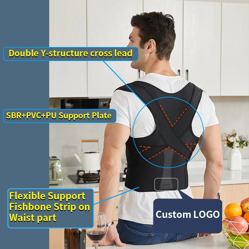 Adjustable Back Shoulder Posture Corrector Belt Clavicle Spine Support Reshape Your Body Home Office Sport Upper Back Neck Brace