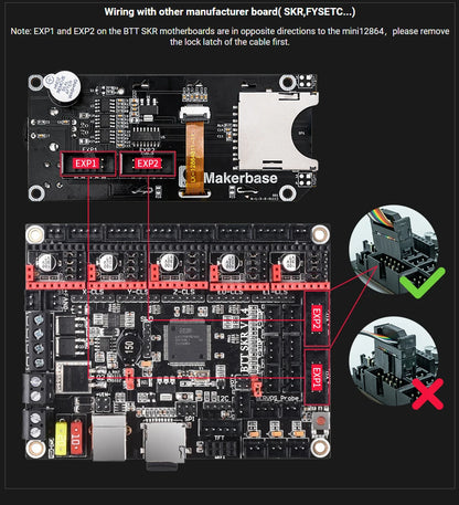 Makerbase MKS MINI12864 V3 Insert SD Card Front LCD Smart Display Screen 3D Printer Parts MKS SKR VORON mini 12864