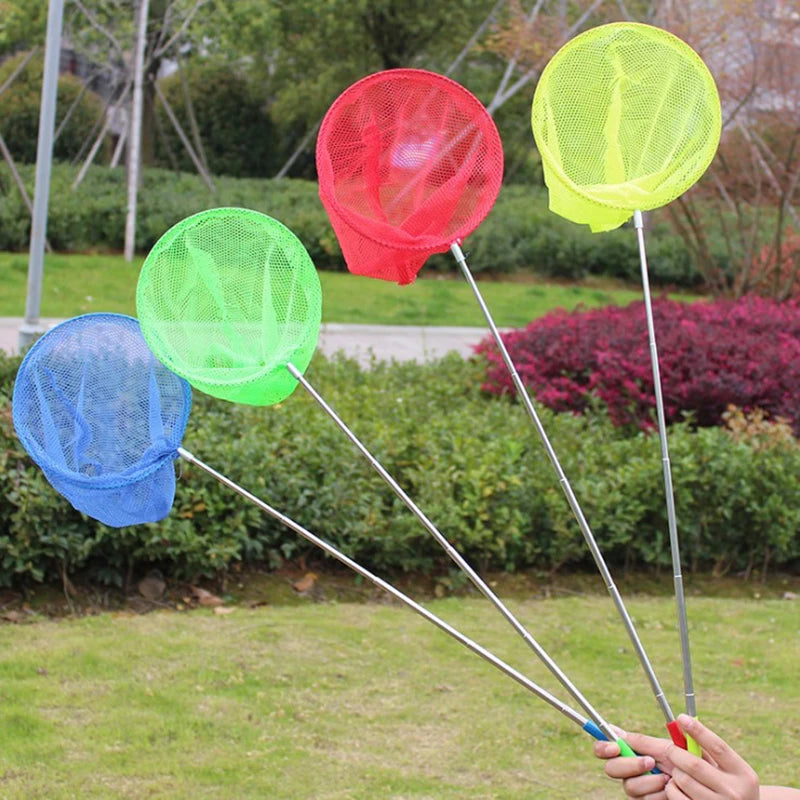 1PC Colorful Kids Anti Slip Grip Perfect Telescopic Butterfly Net Extendable 34 Inches for Catching Bugs Insect Fishing Toys NEW