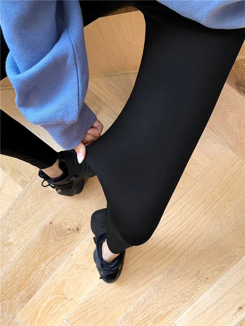 BIVIGAOS Black Thin Sharkskin Leggings Women Sun Printed Skinny Slim Sexy Fitness Leggings Casual Fashion Sports Leggings Autumn