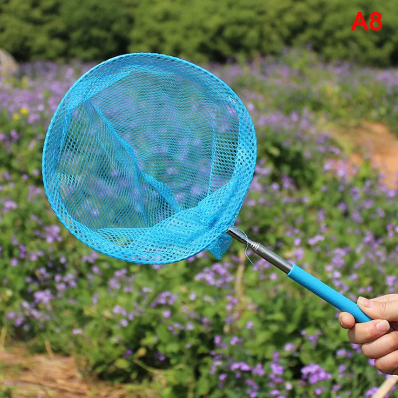 1PC Colorful Kids Anti Slip Grip Perfect Telescopic Butterfly Net Extendable 34 Inches for Catching Bugs Insect Fishing Toys NEW