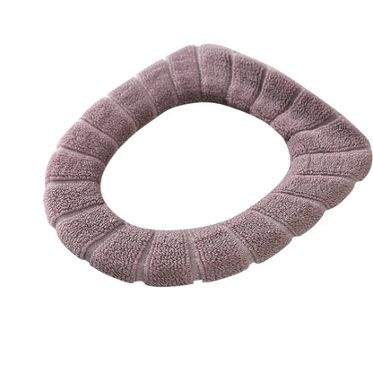 Bathroom Toilet Seat Cover Comfortable Velvet Coral Lid Top Cover Pad Washable Pumpkin Pattern Soft Toilet Seat Cushion