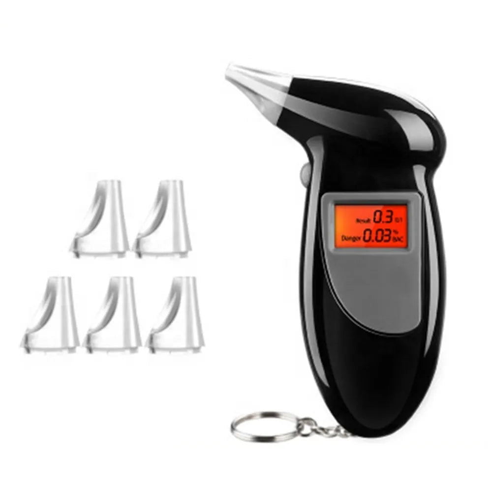 Professional Alcohol Breath Tester Breathalyzer Analyzer Detector Test Keychain Breathalizer Breathalyser Device LCD Screen