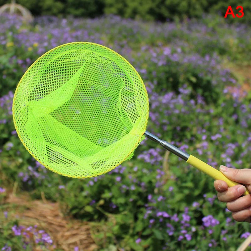 1PC Colorful Kids Anti Slip Grip Perfect Telescopic Butterfly Net Extendable 34 Inches for Catching Bugs Insect Fishing Toys NEW