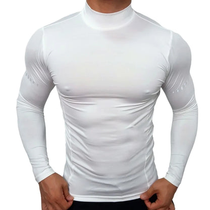 Compression Shirts Men's Fitness Workout Long Sleeve T-shirt Gym Training Tops Muscle Tees