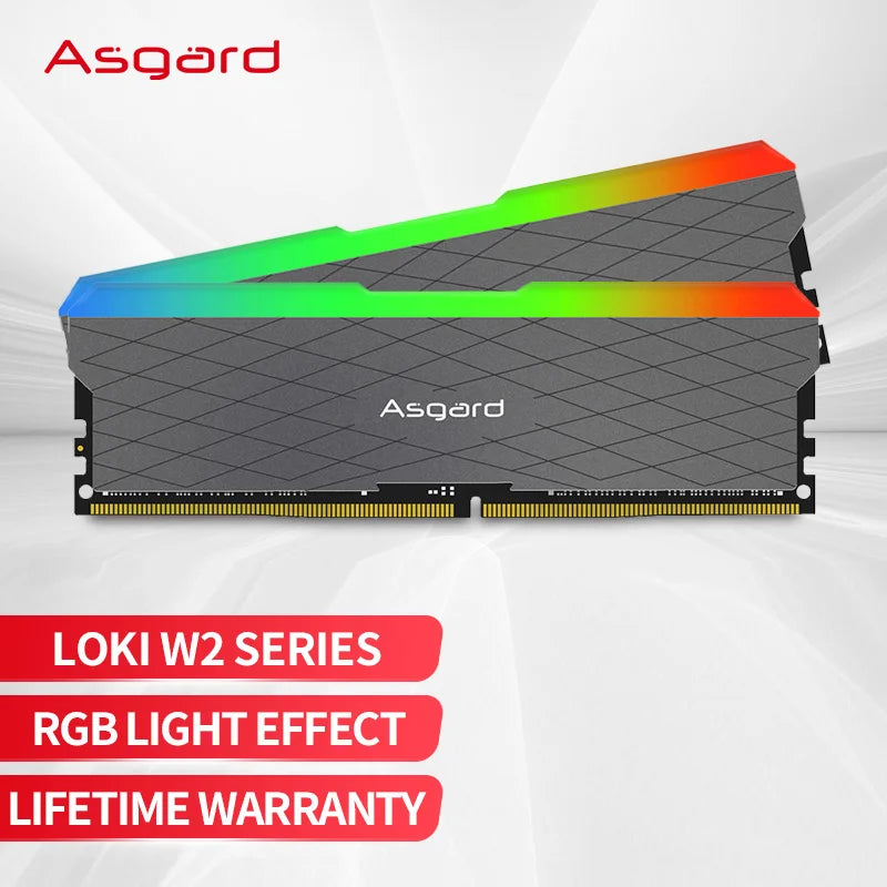 Asgard LOKI W2 RGB RAM ddr4 8GBx2 16GBx2 3200MHz UDIMM desktop memory ram