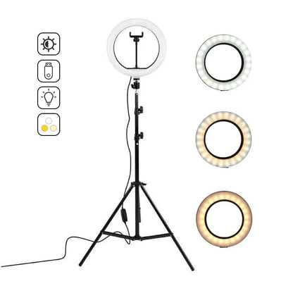 10inch Selfie Ring Light Professional with Tripod Stand, Phone Light Lamp Led Fill Lights Make up Led Lights