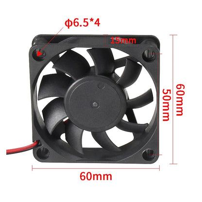 KINGROON 2510/3010/4010/5010/6015 Cooling Fan DC 12V 24V 3D Printer Parts 2 Pin Brushless Fan Cooler Radiator Cooling Fan