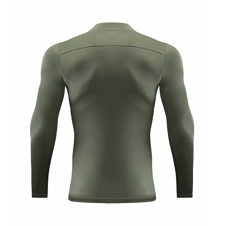 Compression Shirts Men's Fitness Workout Long Sleeve T-shirt Gym Training Tops Muscle Tees