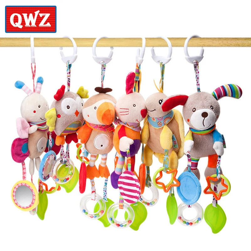 Newborn Baby Plush Stroller Toys Baby Rattles Mobiles Cartoon Animal Hanging Bell Educational Baby Toys 0-12 Months Speelgoed