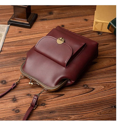 Women shoulder bags Korean style Metal Buckle clip Ladies Handbags PU Leather lady Sling bag female Crossbody Bag purses