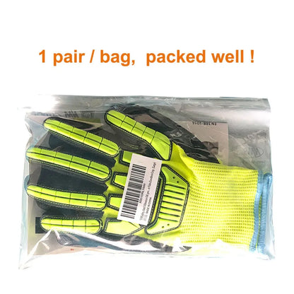 NMSafety Cut Resistant Level 5 Safety Work Wholesale Touch Anti Vibration Impact Mechanics Protective Gloves