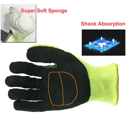 NMSafety Cut Resistant Level 5 Safety Work Wholesale Touch Anti Vibration Impact Mechanics Protective Gloves