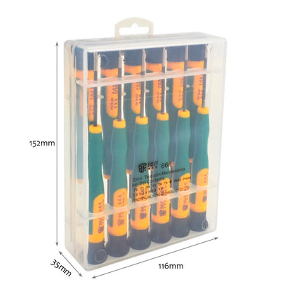 BST-666 Precision 12 in 1 Screwdriver Set Mobile Phone PC Tablet Disassemble Repair Kit Phillips Torx Screw Drivers