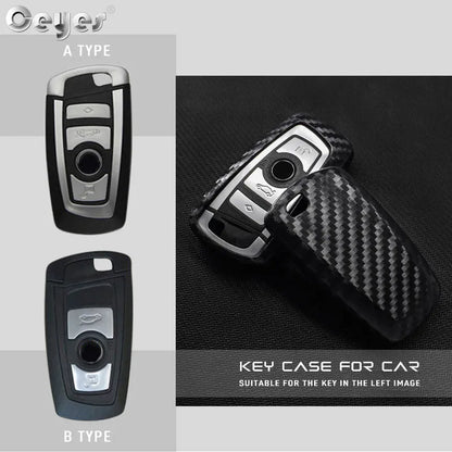 Ceyes Car Styling Auto Key Shell Cover Case For Bmw F05 F10 F20 F30 Z4 X1 X4 X5 X6 New X7 Carbon Fiber Accessories Car-Styling