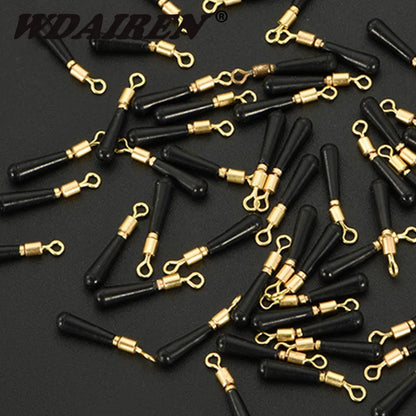 20Pcs/Lot Fishing Gear Block Rotation Drift Fishing Floats Accessory Bobber Copper+Rubber Tools Fish Float Pesca Fishing Tackle