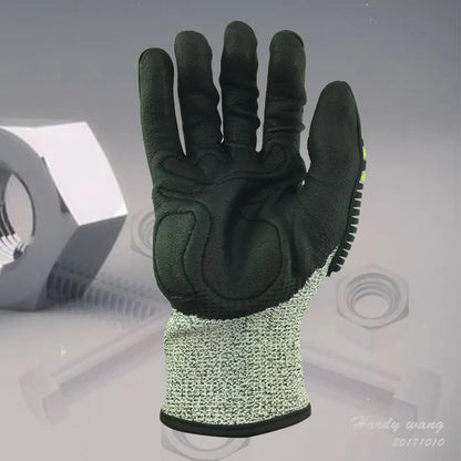 NMSafety Cut Resistant Level 5 Safety Work Wholesale Touch Anti Vibration Impact Mechanics Protective Gloves