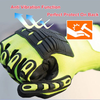 NMSafety Cut Resistant Level 5 Safety Work Wholesale Touch Anti Vibration Impact Mechanics Protective Gloves