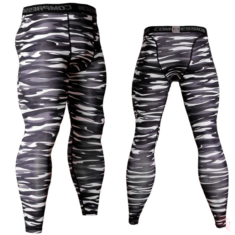 Base Layer Camouflage Compression Pants Running Tights Men Soccer Training Fitness Leggings Quick Dry Gym Jogging Sportswear