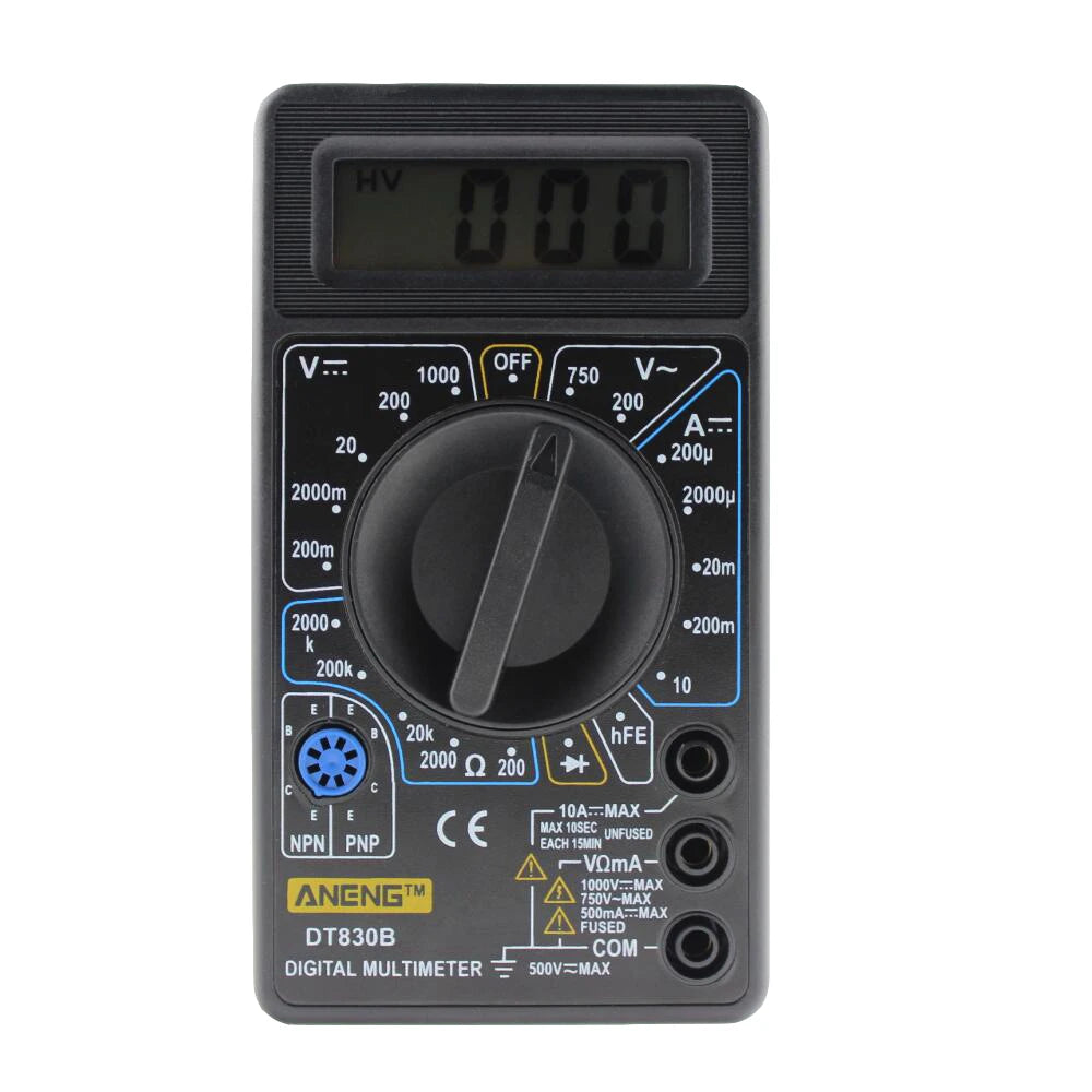 DT838 DT830B Digital Multimeter Tester Voltmeter Measuring Current Resistance Temperature Meter ACDC Ammeter Test Lead Probe